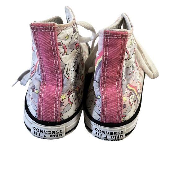 Converse All Star Sneakers Girls Size 13 High Top Rainbows Unicorns Toddler - Picture 7 of 12